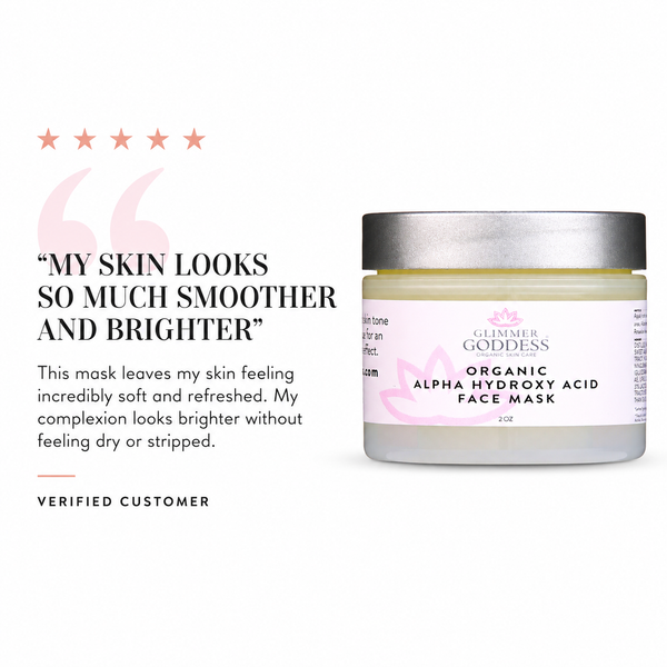 Organic AHA Face Mask – Renewing Treatment for Exfoliation & Glow
