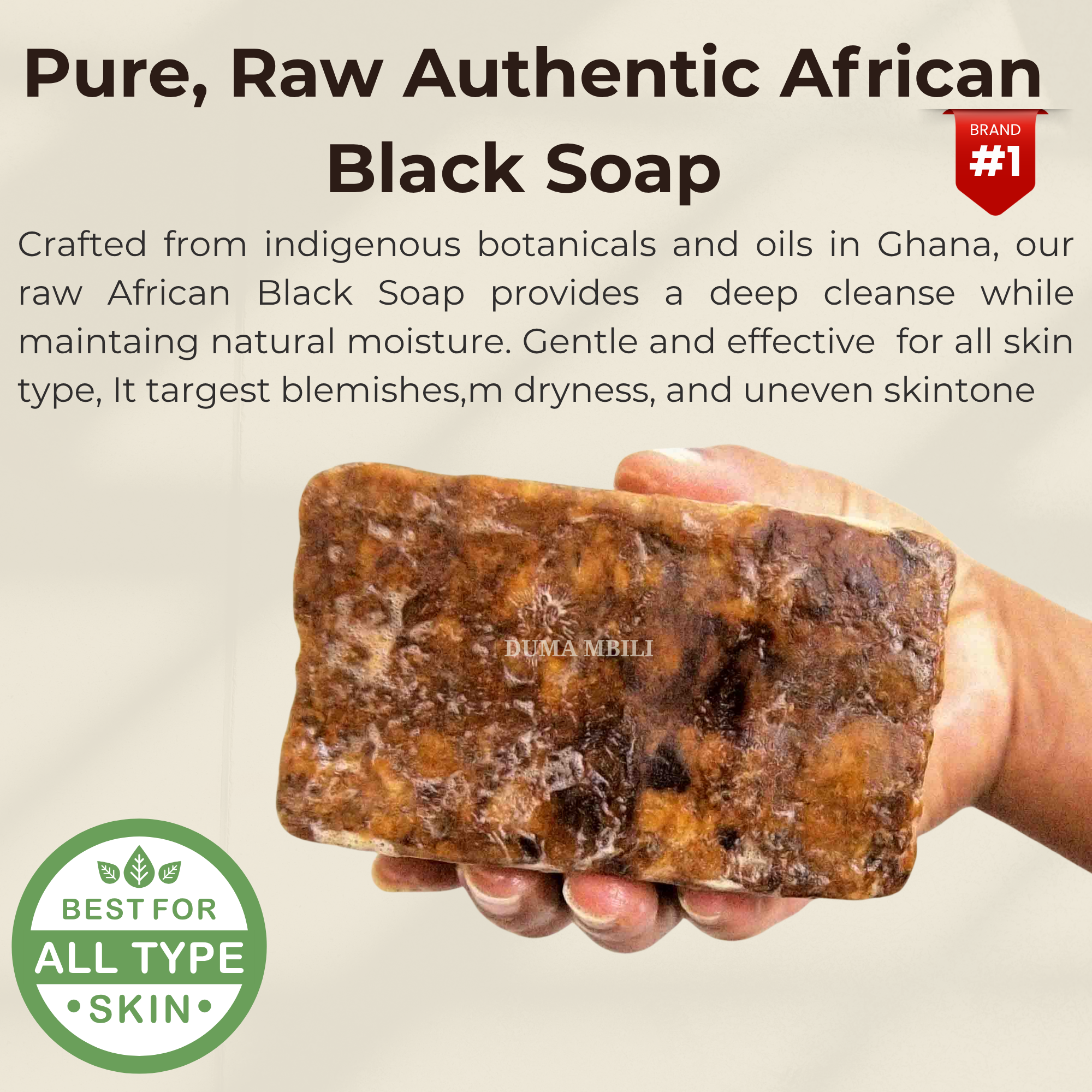 Authentic African Black Soap | Organic Skincare for Clear & Glowing Skin