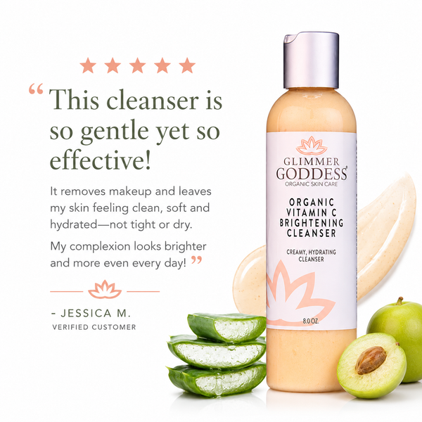 Organic Vitamin C Brightening Cleanser – Gentle Face Wash