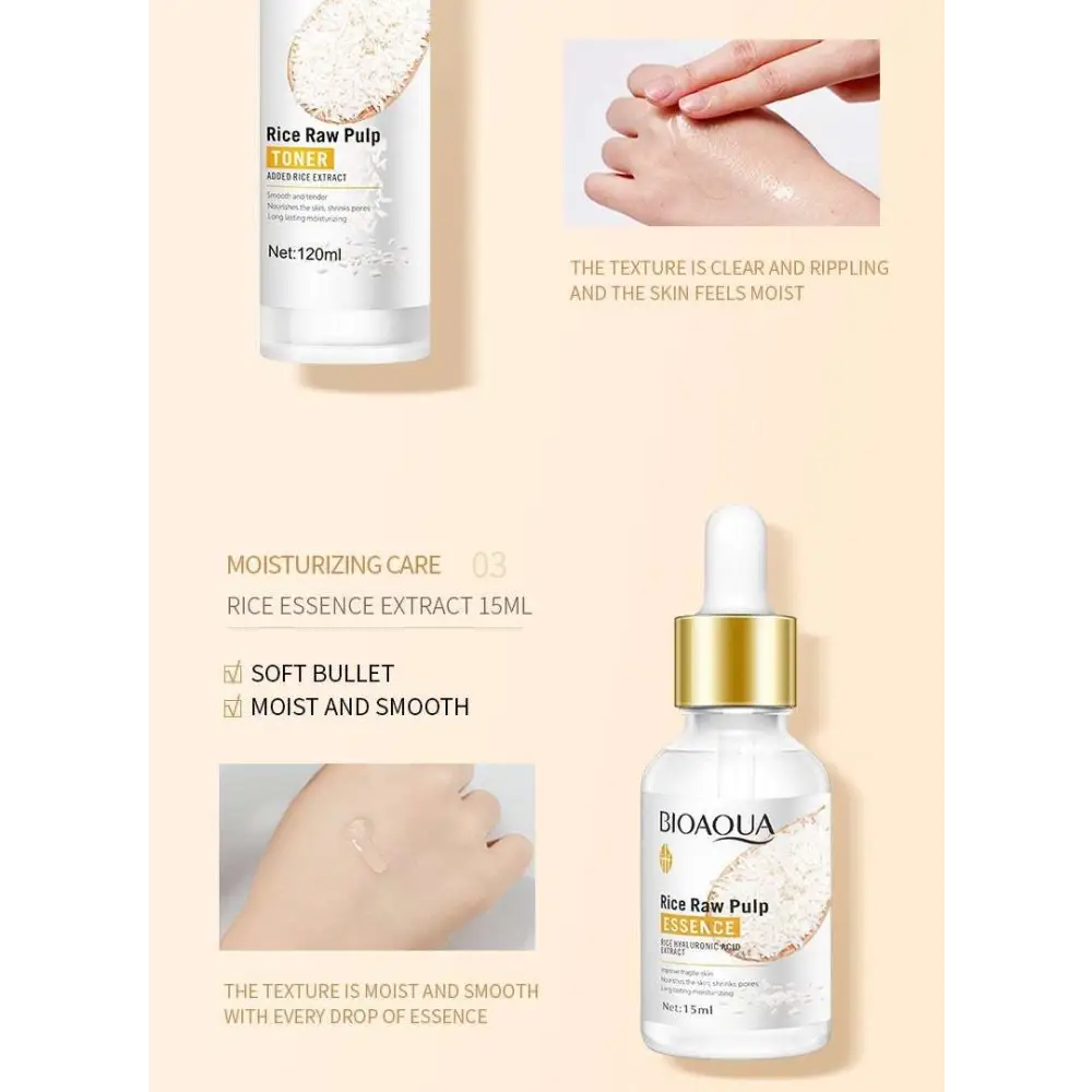 Rice Skin Rejuvenation Skincare Set with Eye Cream