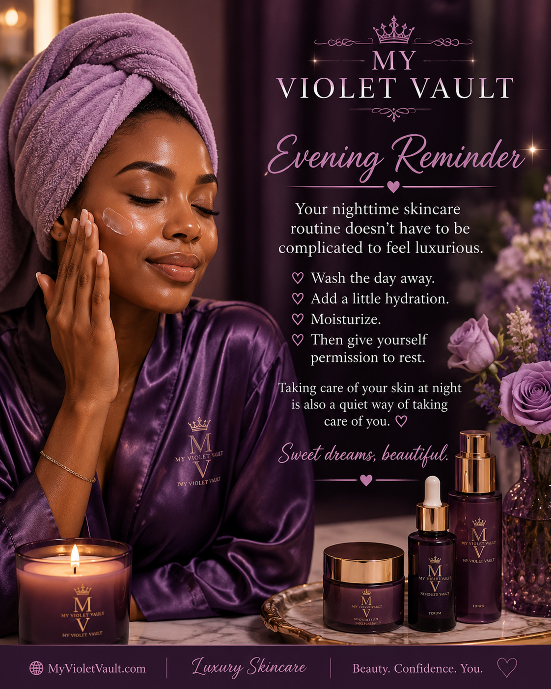 Evening skincare ritual